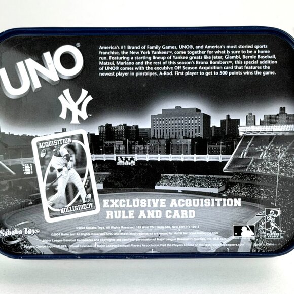 UNO New York Yankees 2004 Special Edition Card Game Tin – Sababa Toys MLB - Picture 3 of 7